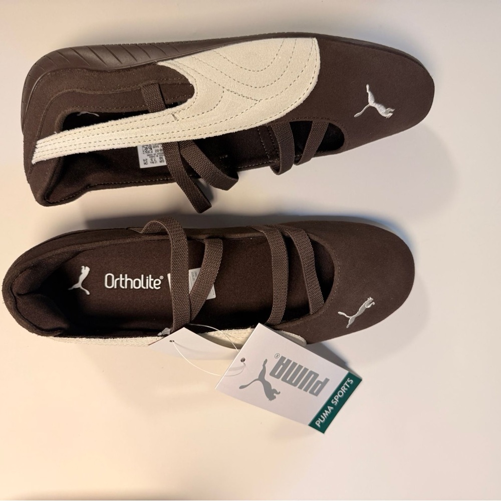 Puma Ballet Flats - Brown and Cream